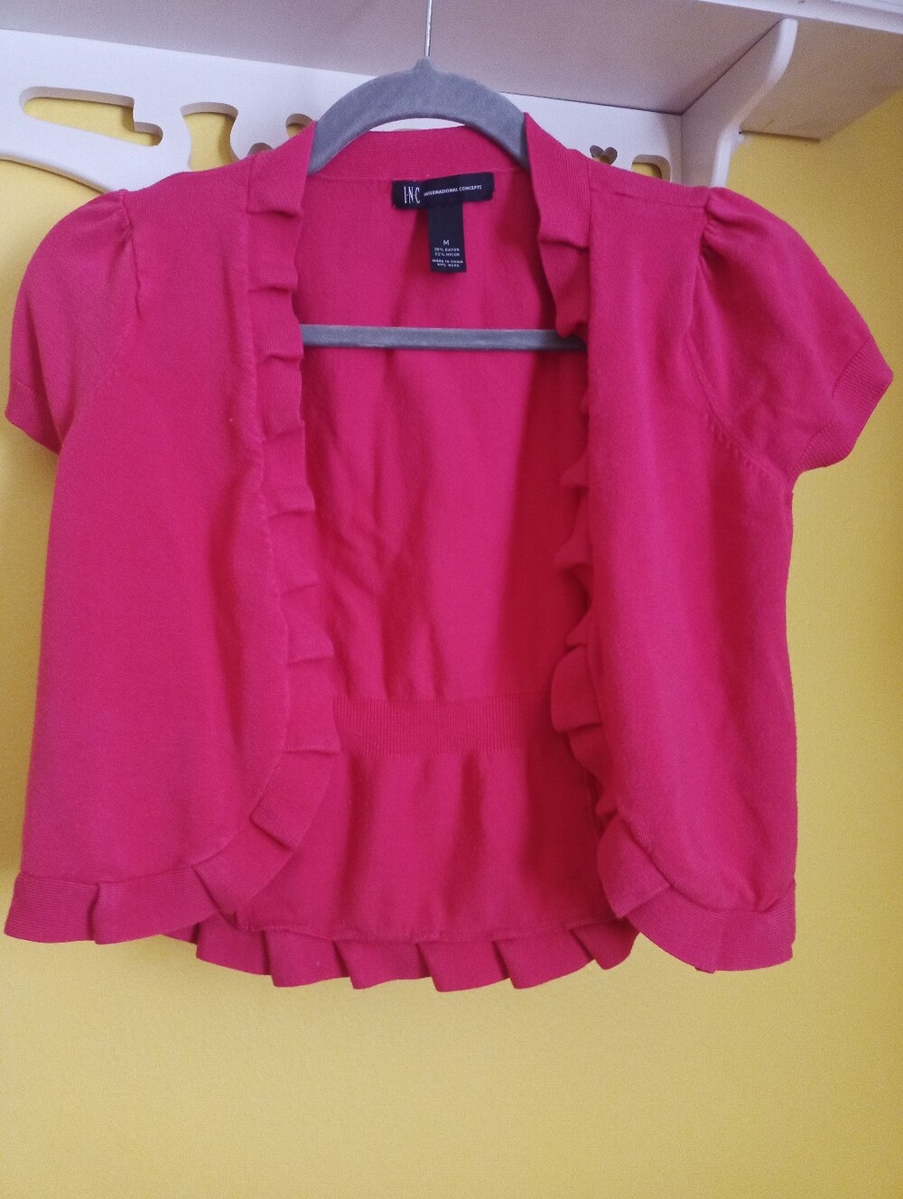 Medium Pink INC International Concepts Shrug
